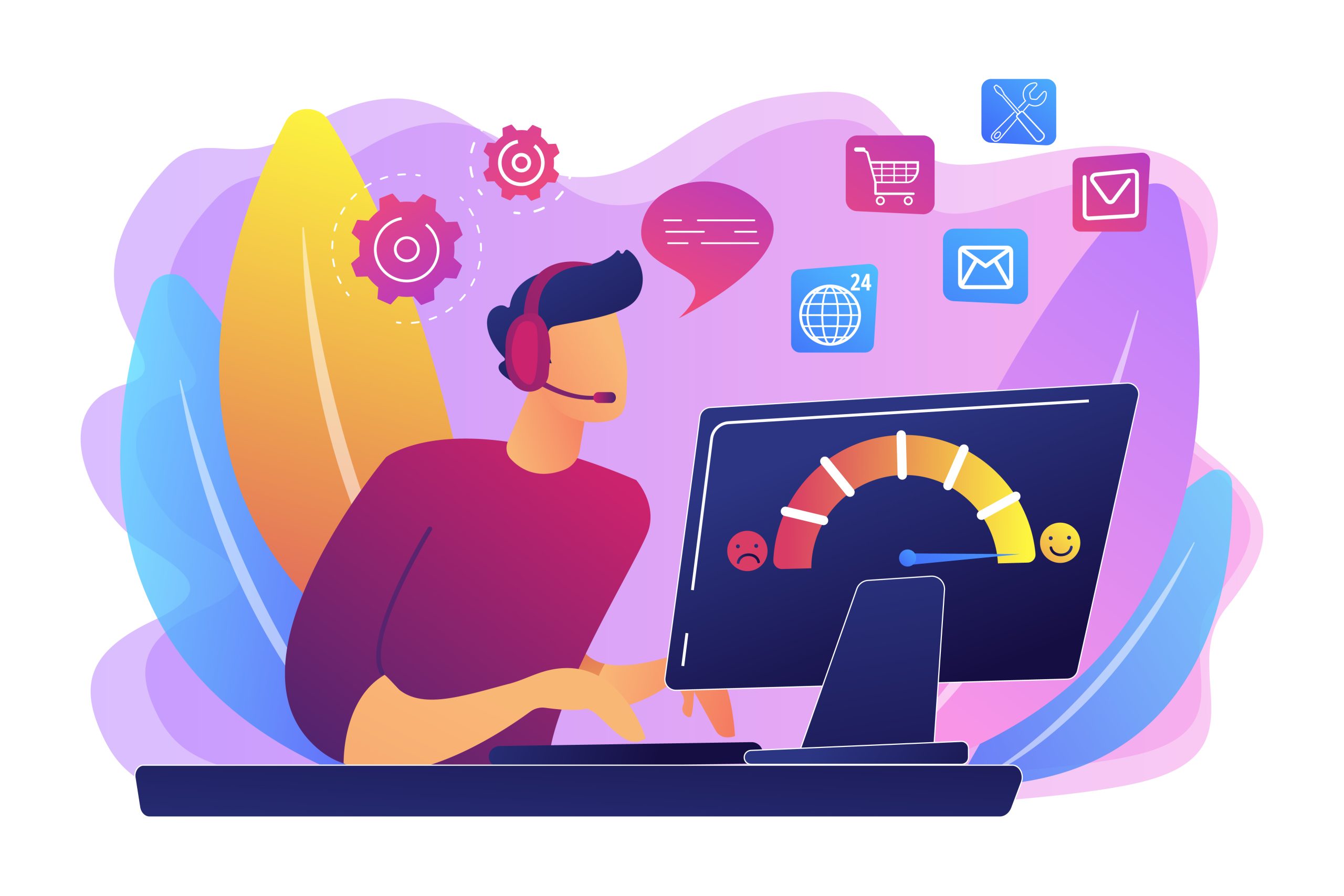 customer care concept vector illustration