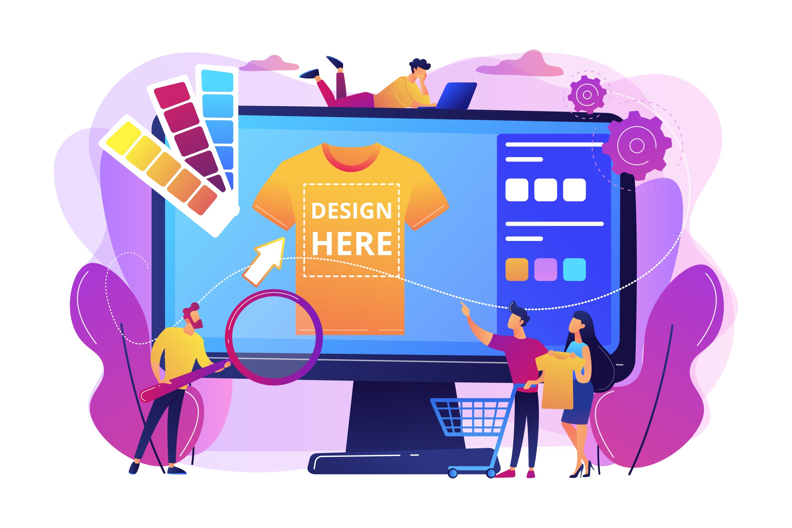 merch clothing concept vector illustration