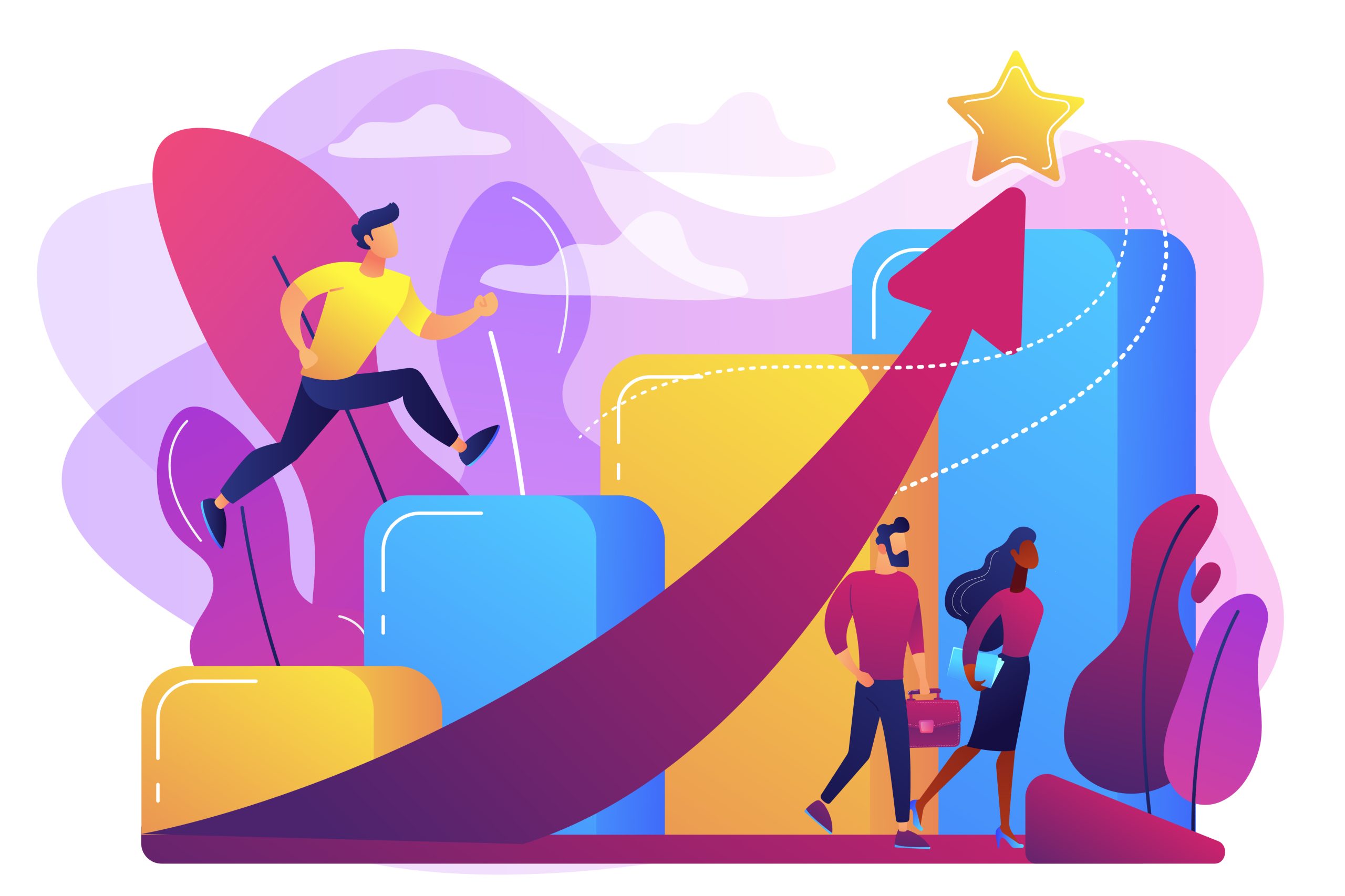 career growth concept vector illustration.