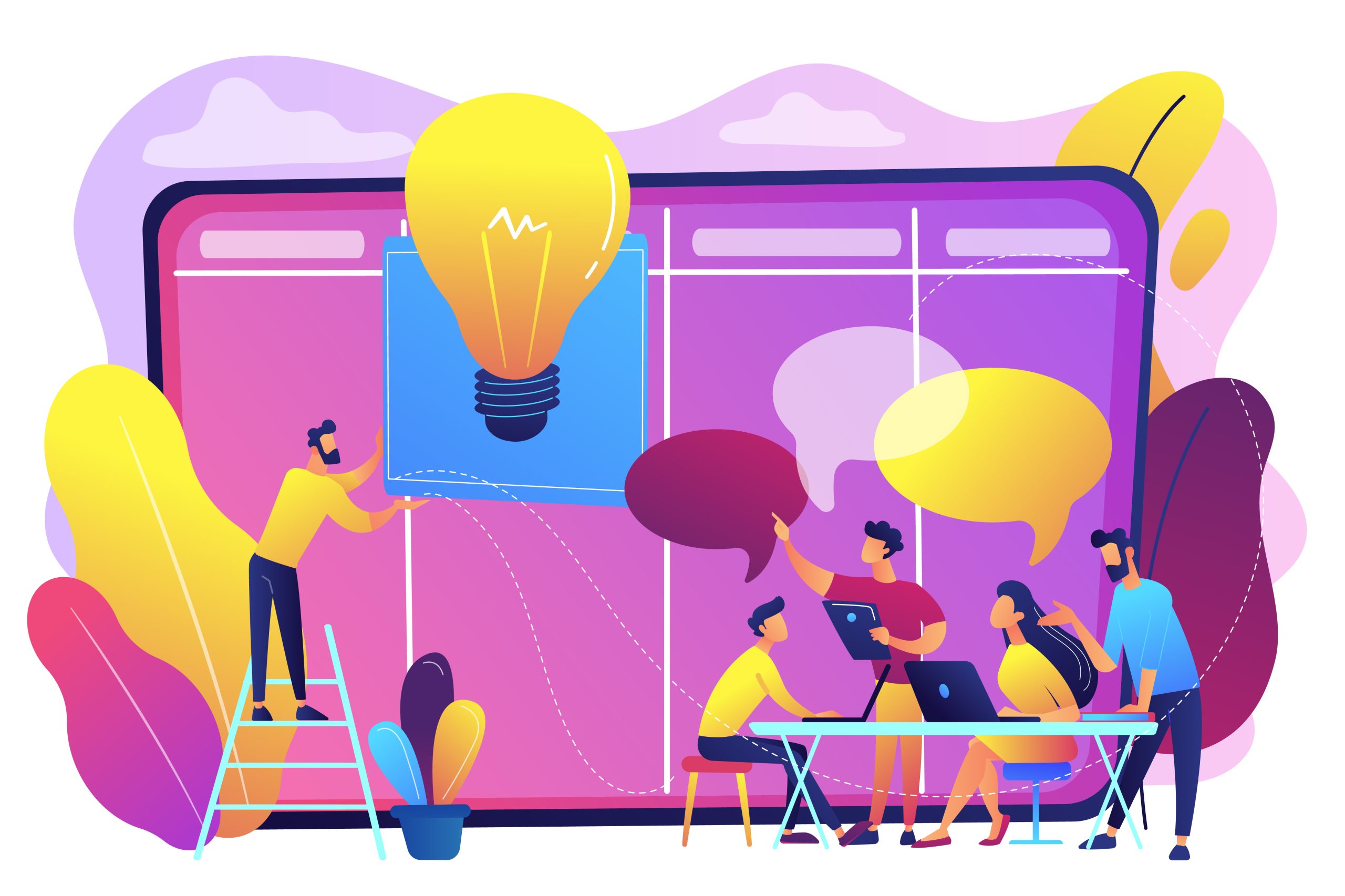 managers workshop concept vector illustration.