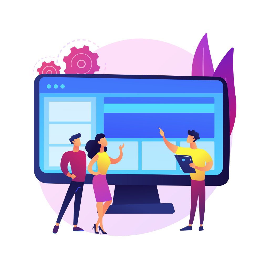 corporate website abstract concept vector illustration.