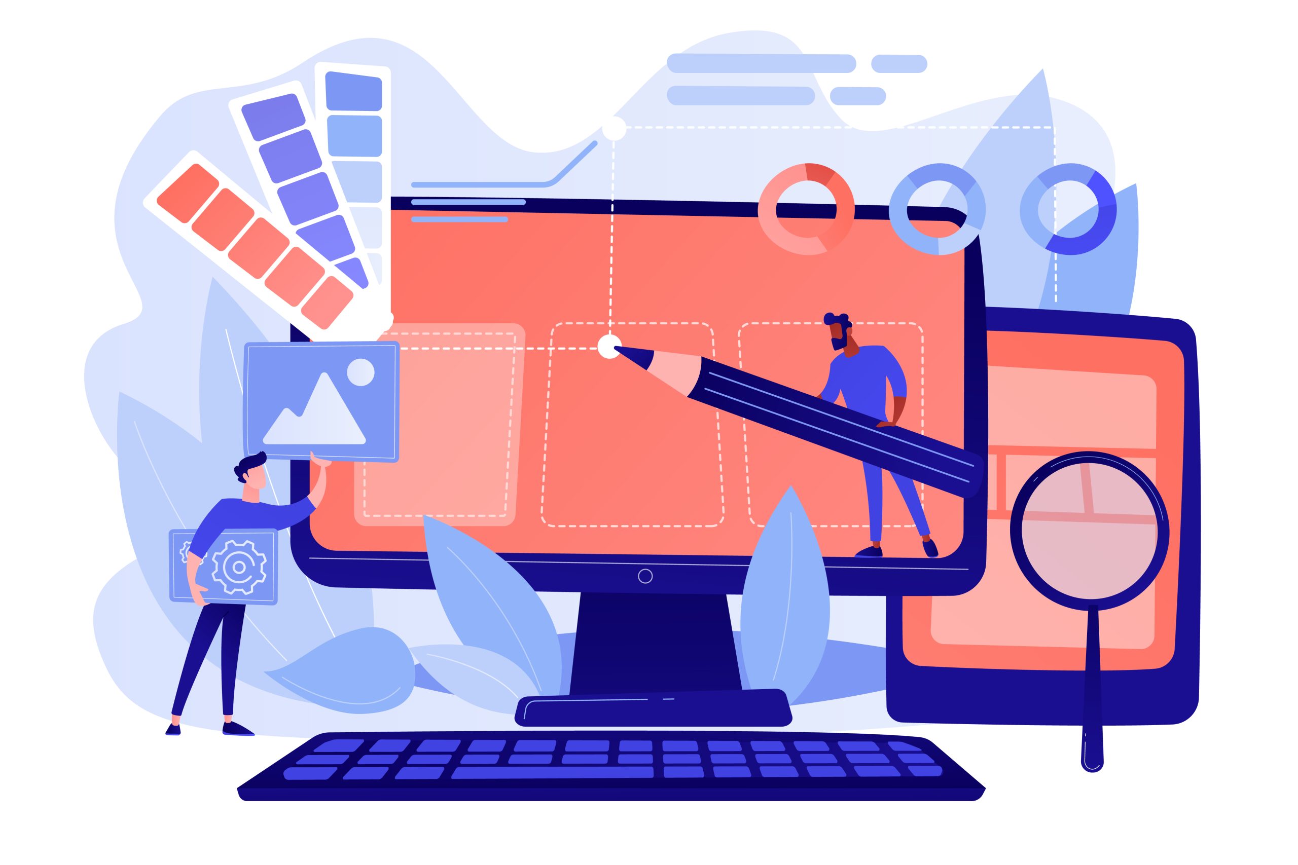 web design development concept vector illustration