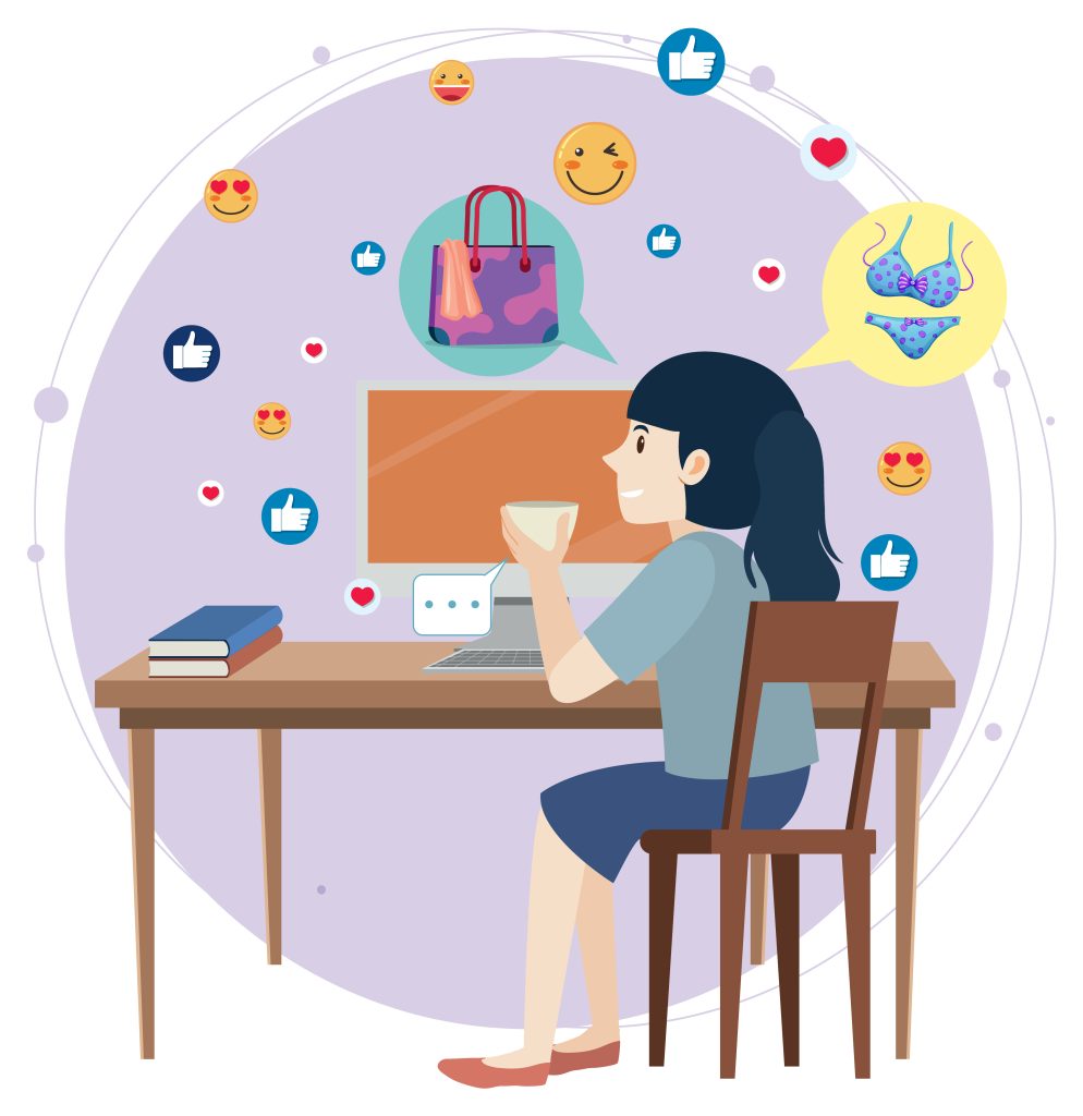 online shopping and social media interaction